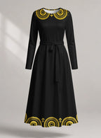 "Mamafo" Long Sleeve Midaxi Dress