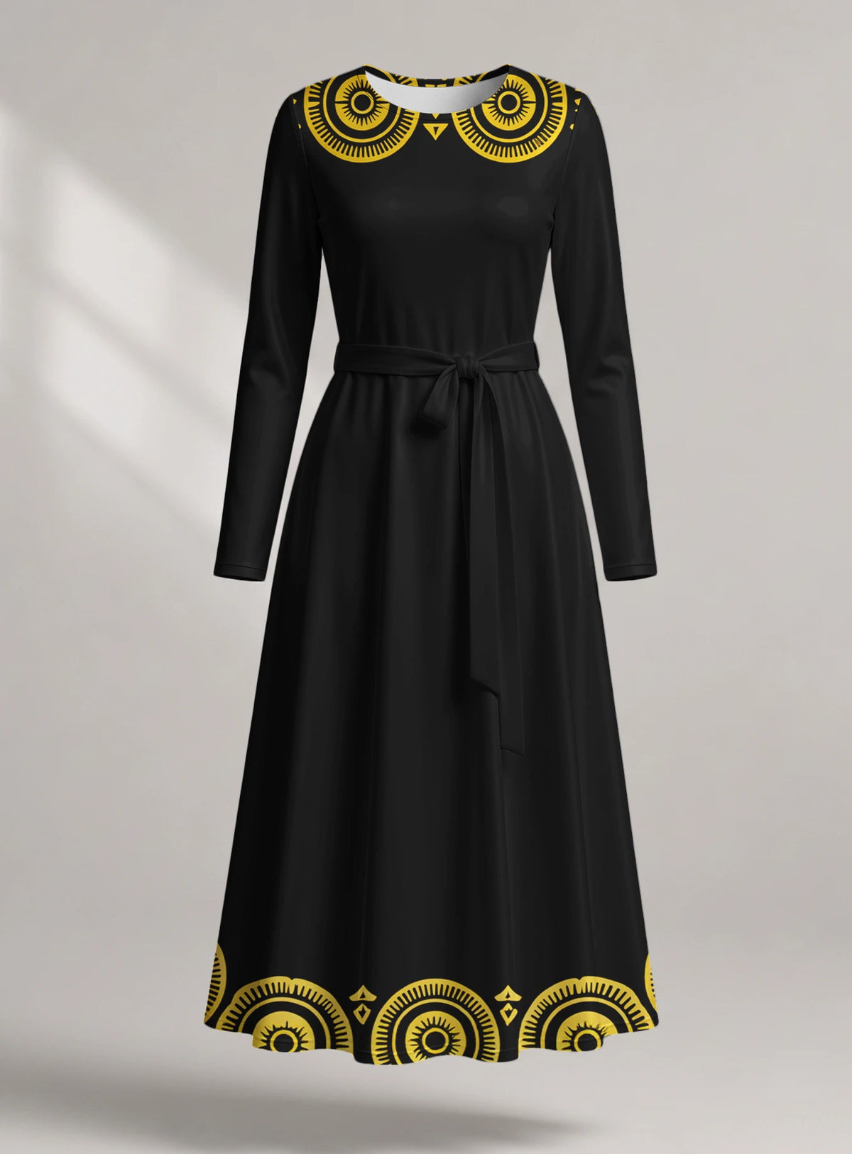 "Mamafo" Long Sleeve Midaxi Dress