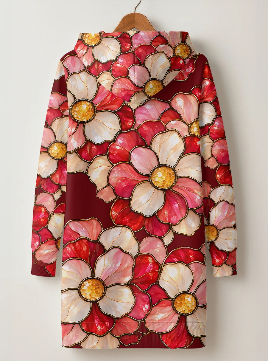 "Mapenzi" Hoodie Dress — back flat
