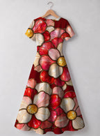 "Mapenzi" Sweetheart Midi Dress — back flat