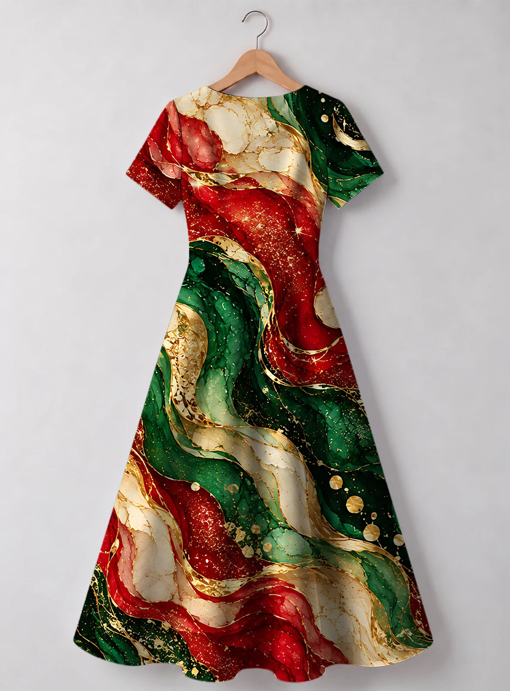 "Marumaru" Sweetheart Midi Dress — back flat