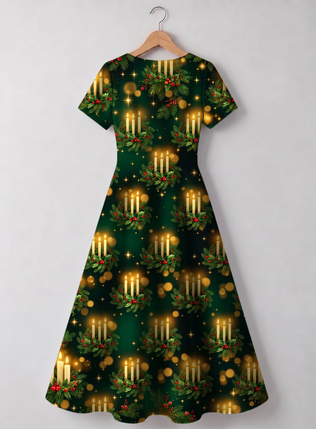 "Matawi" Sweetheart Midi Dress — back flat