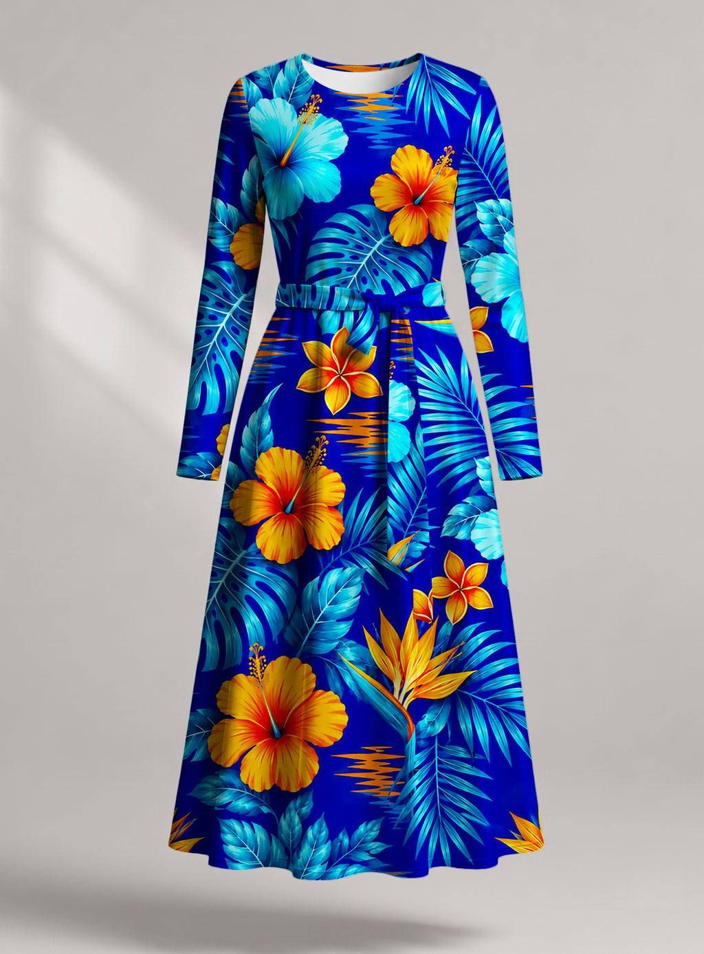 "Maua" Viscose Midi Dress — front view