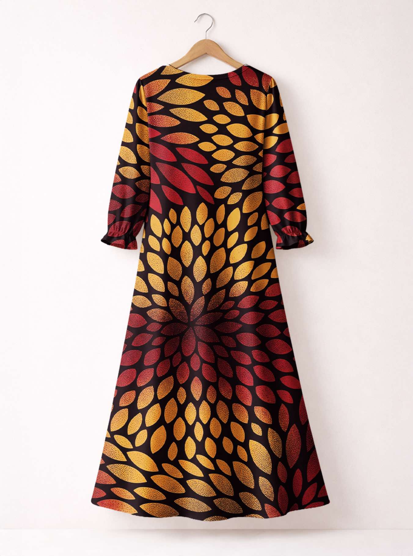 "Mavuno" Long Sleeve Maxi Dress