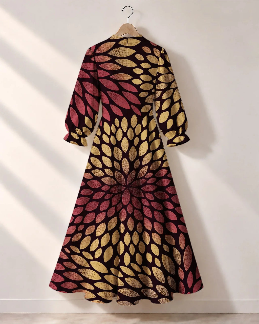 "Mavuno" Long Puff Sleeve Dress