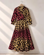 "Mavuno" Long Puff Sleeve Dress