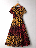 "Mavuno" Short Sleeve Maxi Dress