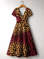 "Mavuno" Short Sleeve Maxi Dress