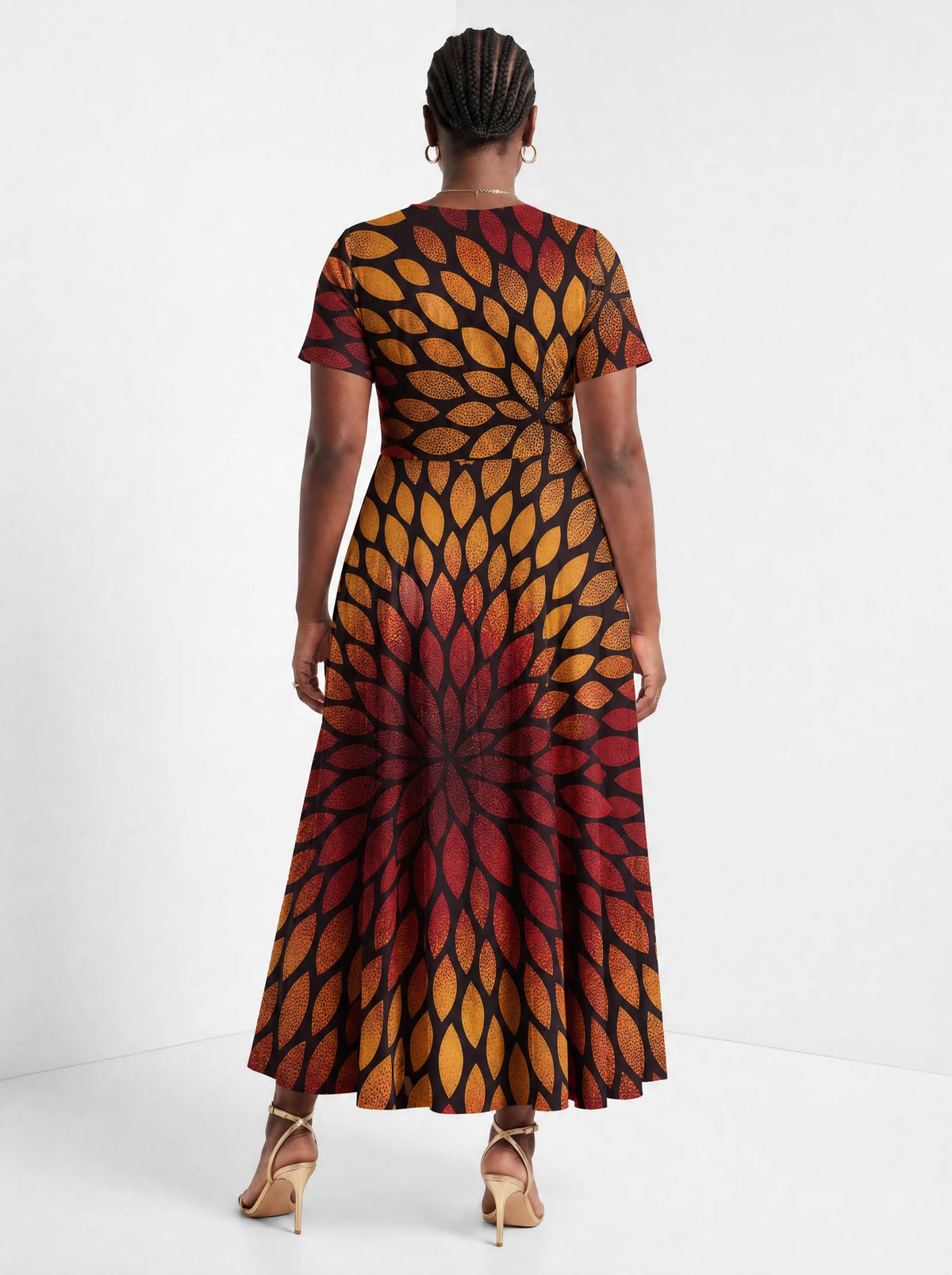 "Mavuno" Short Sleeve Maxi Dress — side