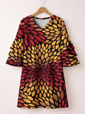 "Mavuno" Stacked Ruffle Sleeve Dress
