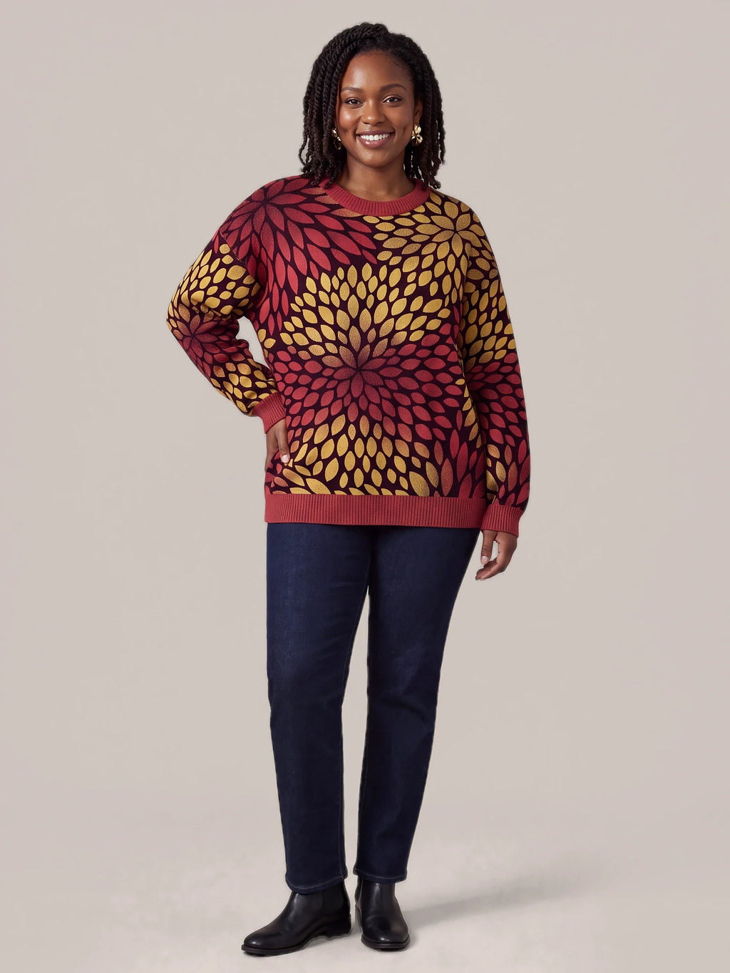 "Mavuno" Sweatshirt — front view on model