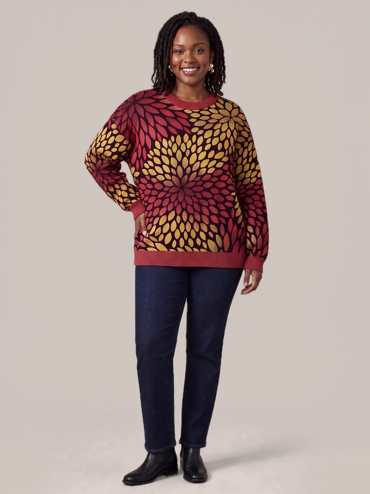 "Mavuno" Sweatshirt — front view on model