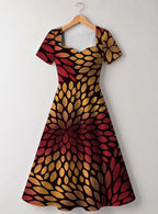 "Mavuno" Sweetheart Midi Dress