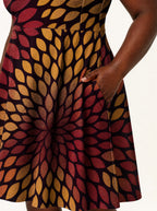 "Mavuno" V Neck Midi Dress — back