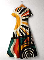 "Mawio" V Neck Midi Dress Promo