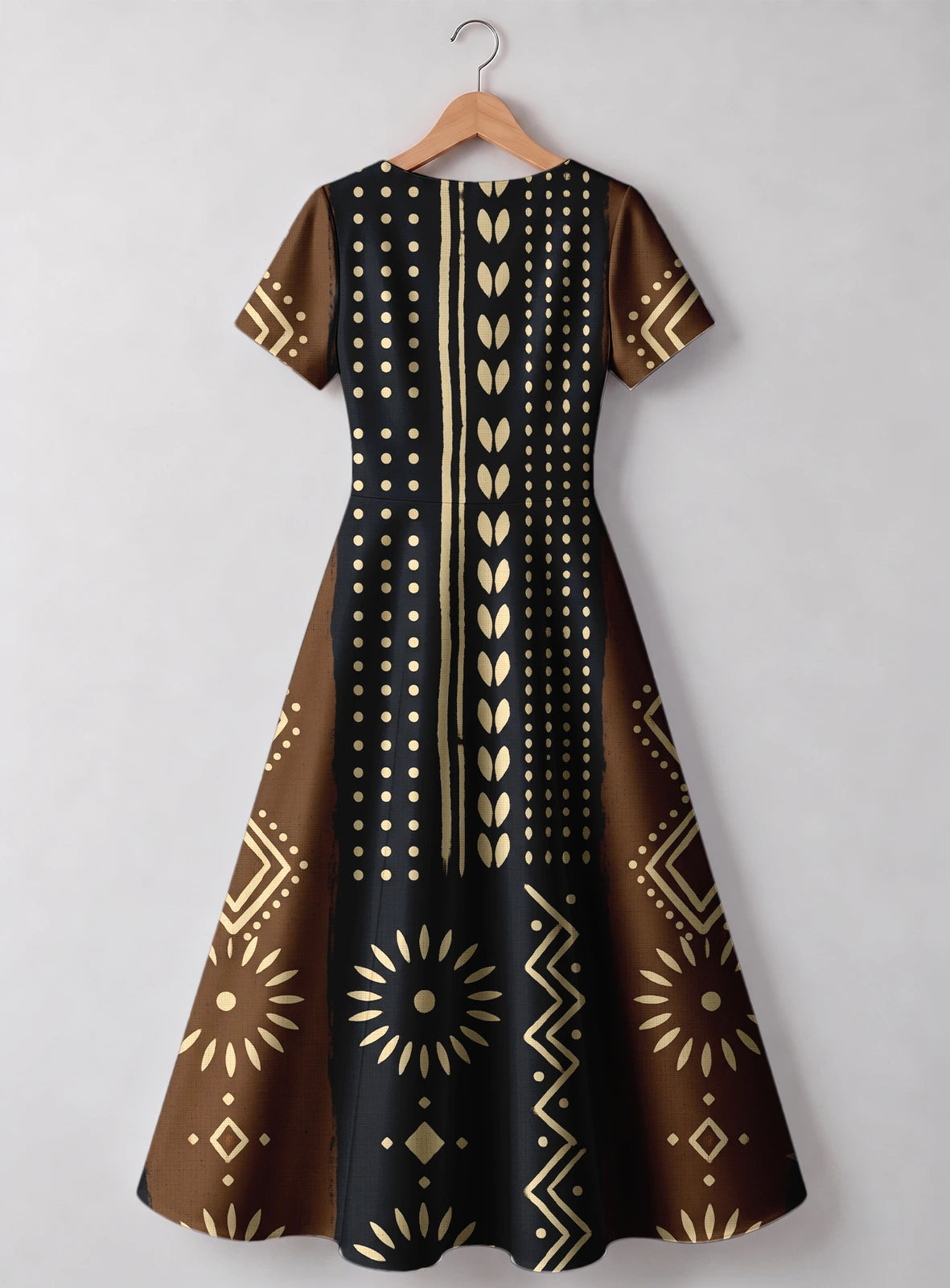 "Mbao" V Neck Midi Dress
