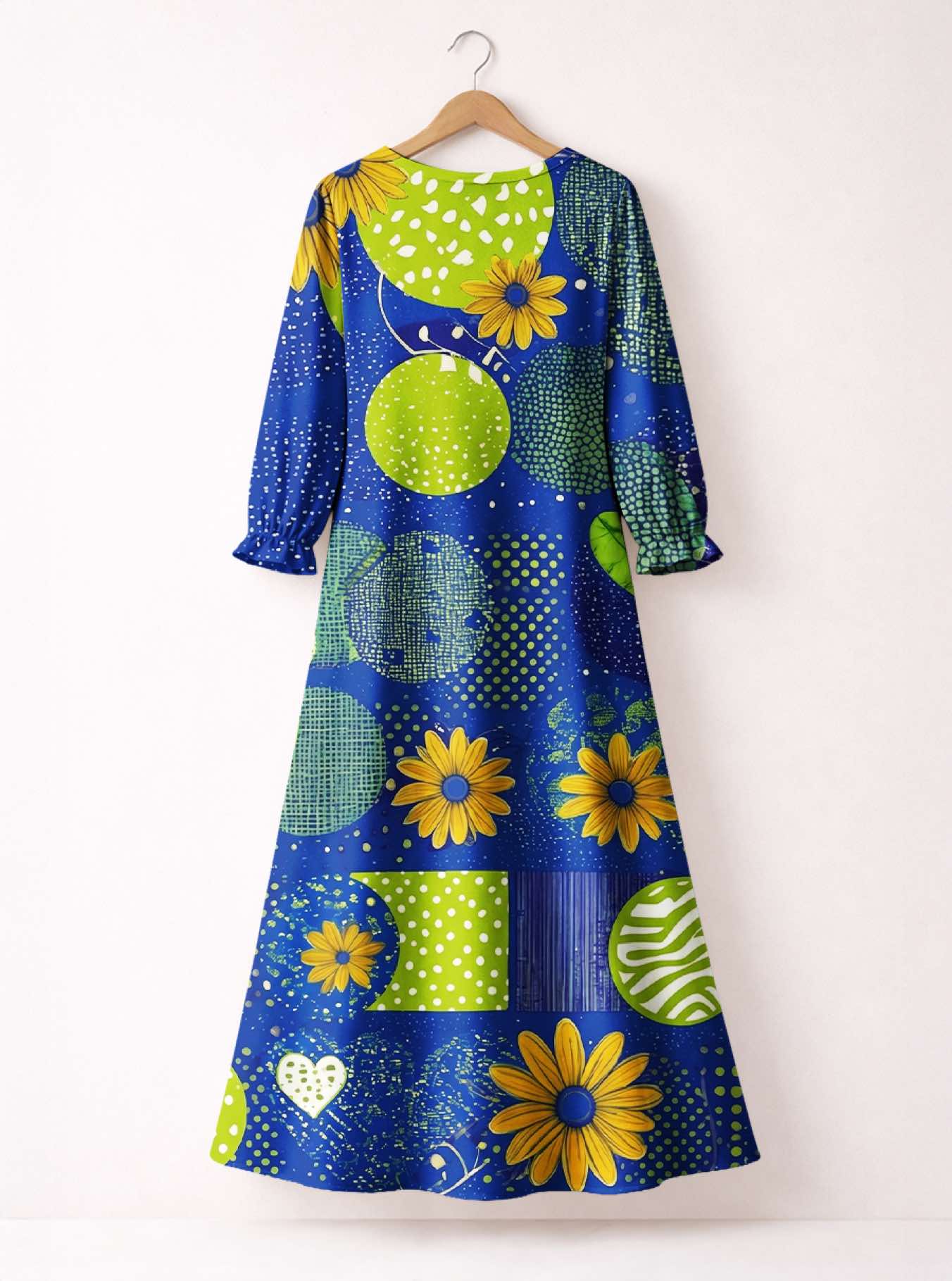 "Mchezo" Long Sleeve Maxi Dress