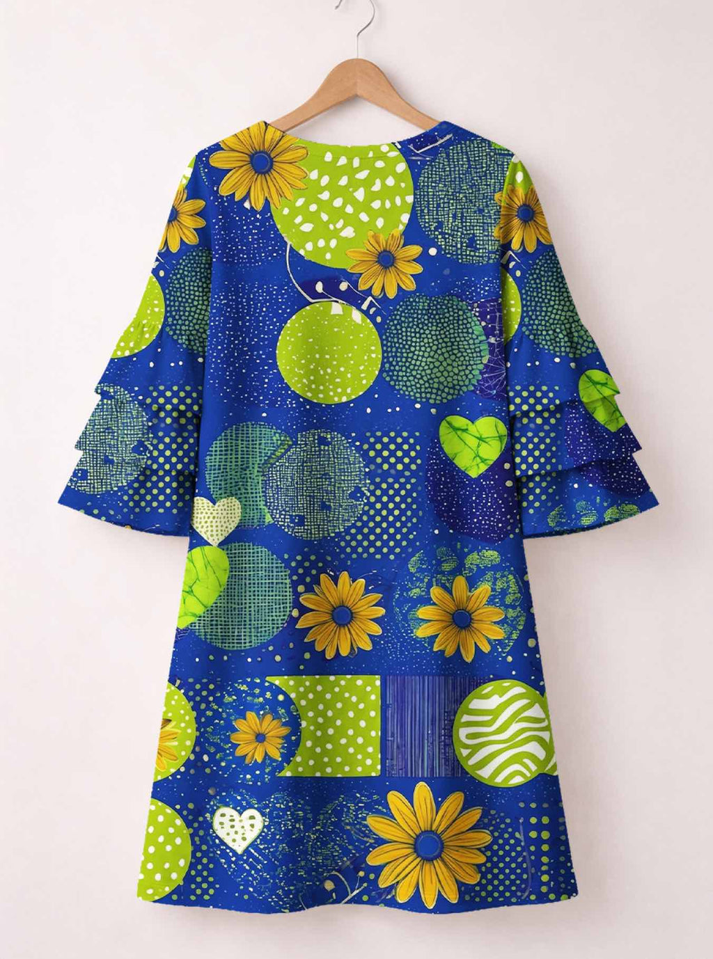 "Mchezo" Stacked Ruffle Sleeve Dress