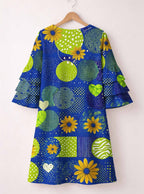 "Mchezo" Stacked Ruffle Sleeve Dress