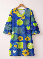 "Mchezo" Stacked Ruffle Sleeve Dress