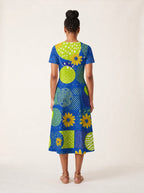 "Mchezo" V Neck Midi Dress — side