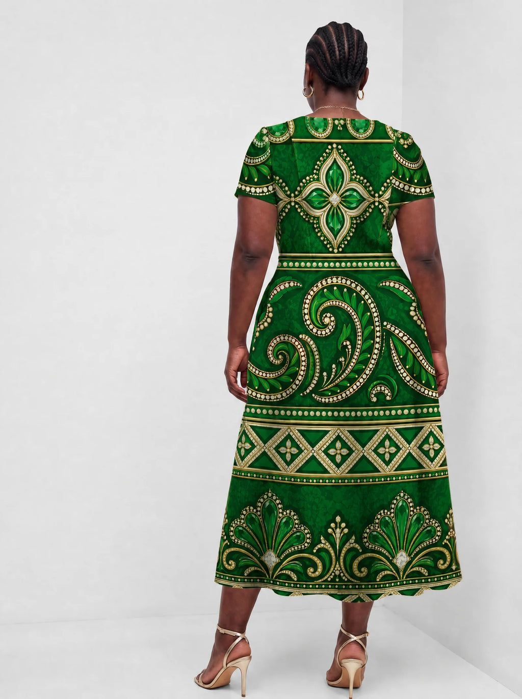 "Mchoro" Sweetheart Midi Dress