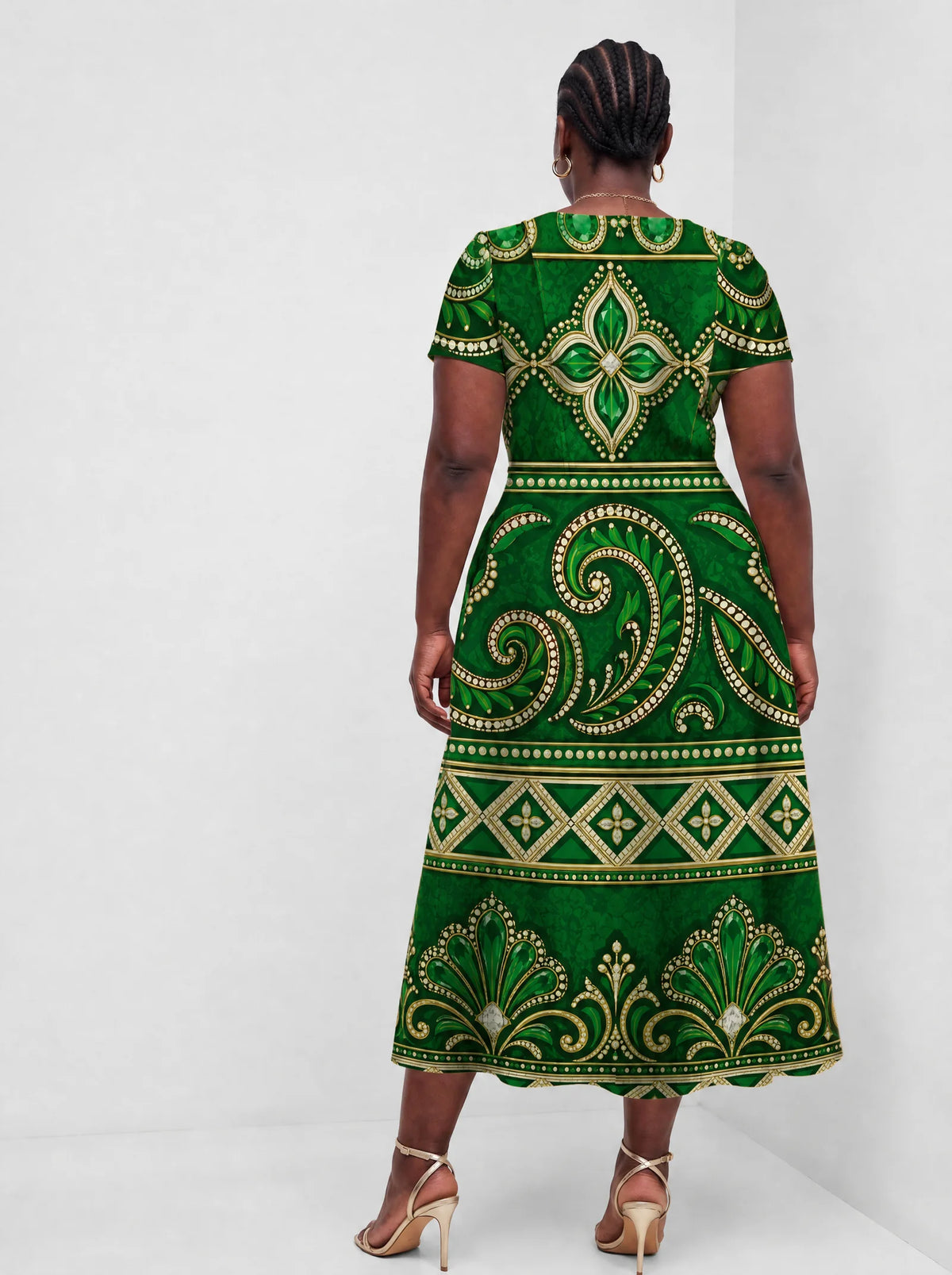 "Mchoro" Sweetheart Midi Dress