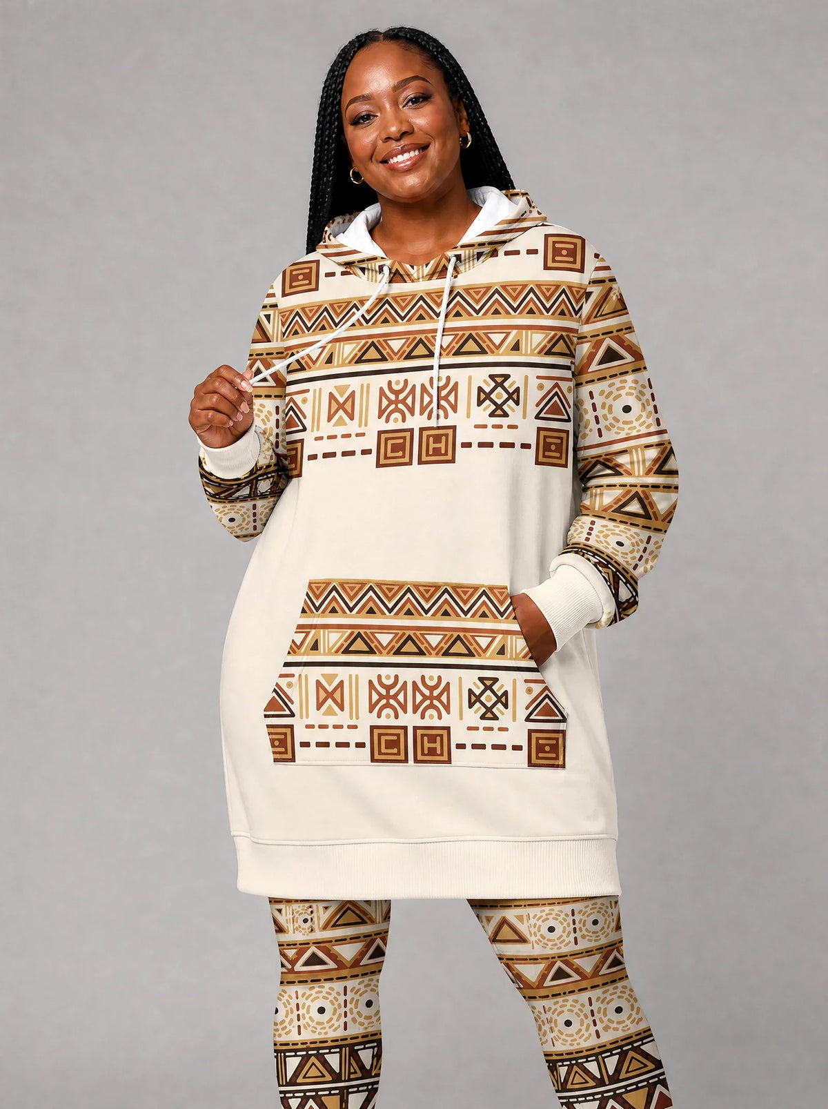 "Mdalasini" Hoodie Dress & Leggings Deal