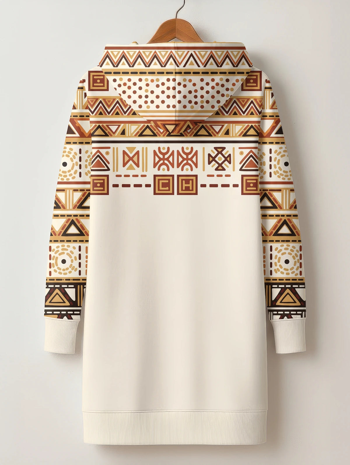"Mdalasini" Hoodie Dress — back flat