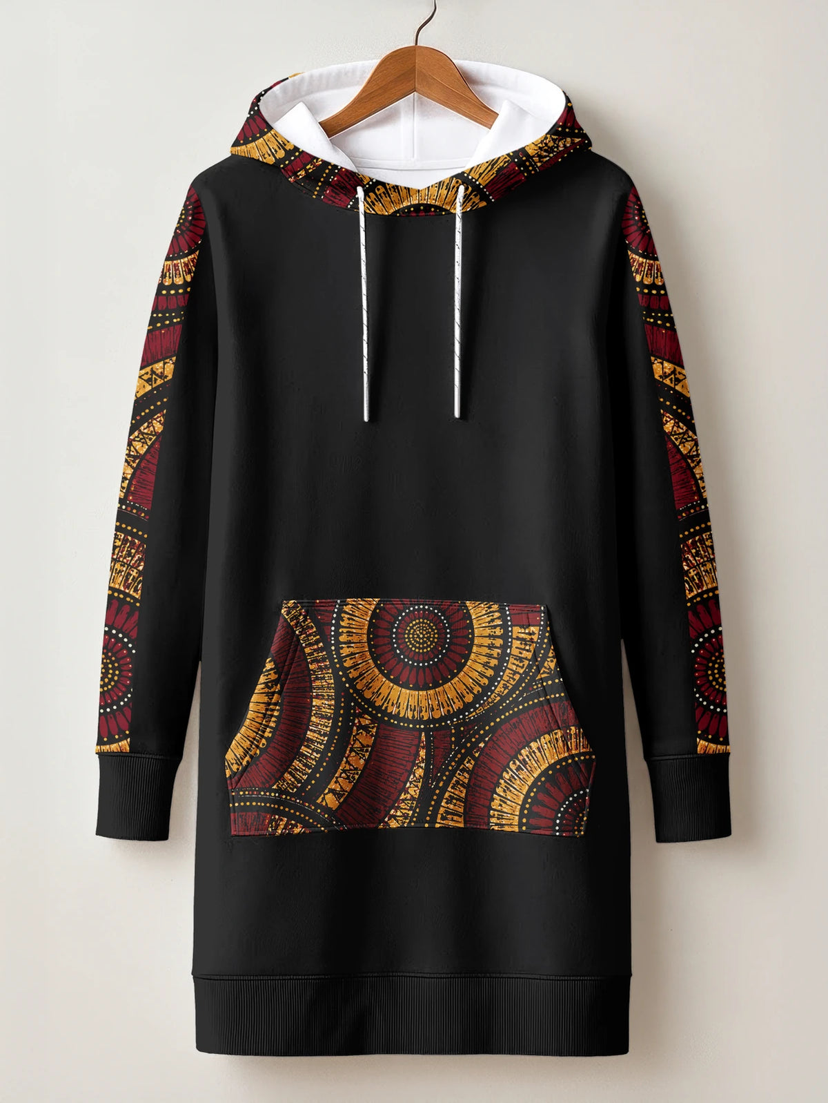 "Mduara" Hoodie Dress — front flat