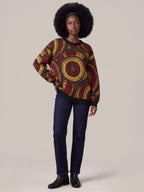 "Mduara" Sweatshirt — front view on model