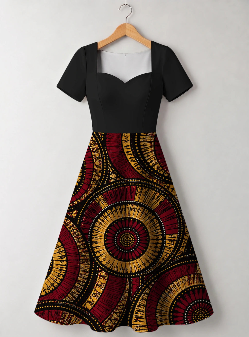 "Mduara" Sweetheart Midi Dress Promo