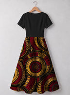 "Mduara" V Neck Midi Dress