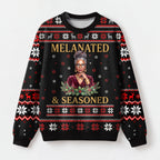 "Melanated" Christmas Sweatshirt — front view