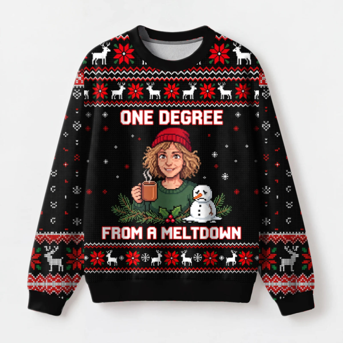 "Meltdown" Christmas Sweatshirt — front view