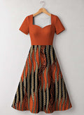 "Miali" Sweetheart Midi Dress