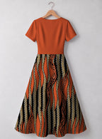 "Miali" V Neck Midi Dress