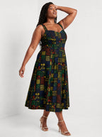 "Michoro" Corset Dress — three-quarter view on model