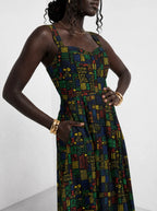 "Michoro" Corset Dress — close-up of the bodice and the in-seam side pocket