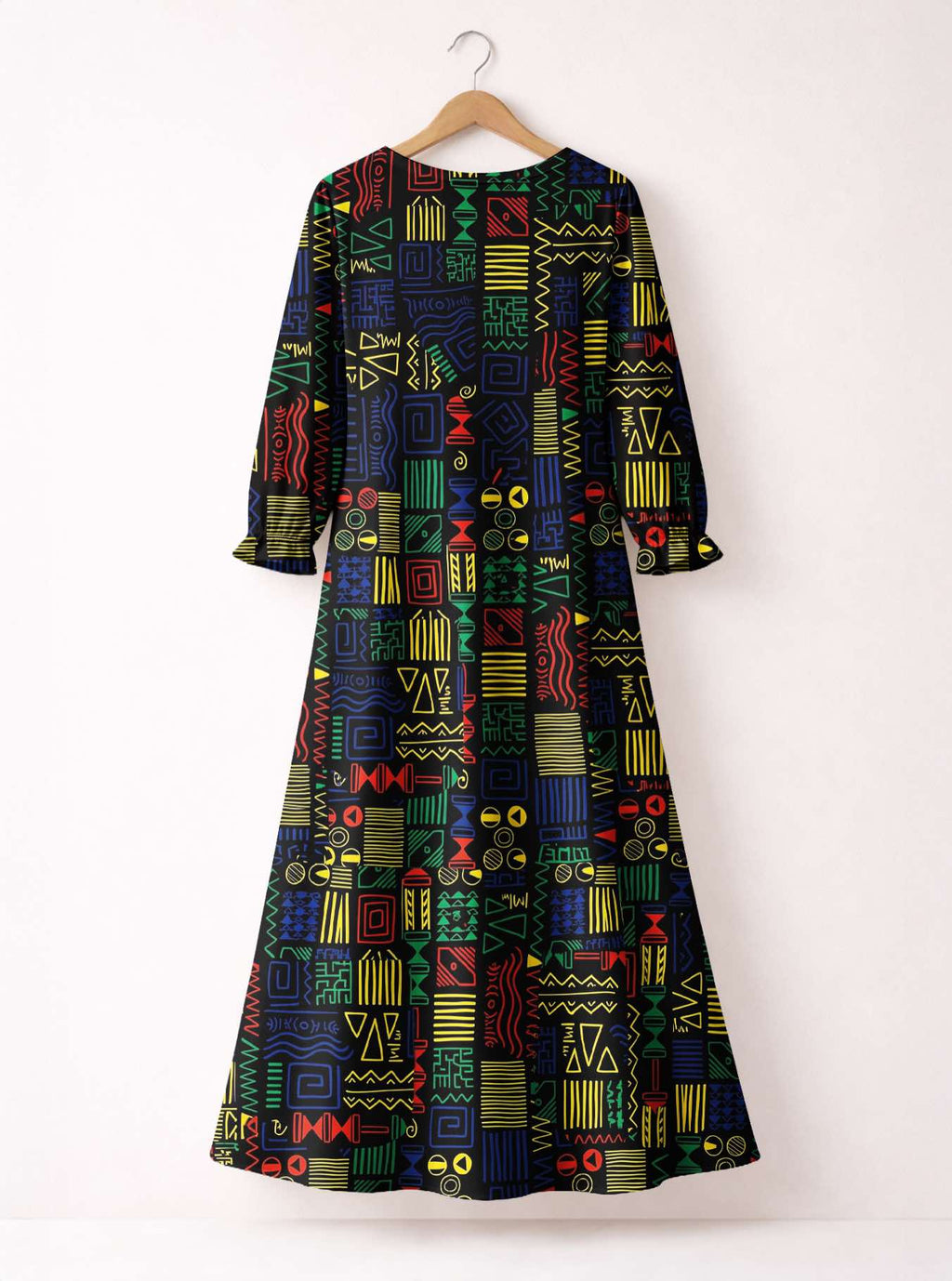 "Michoro" Long Sleeve Maxi Dress