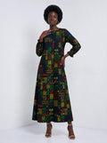 "Michoro" Long Sleeve Maxi Dress