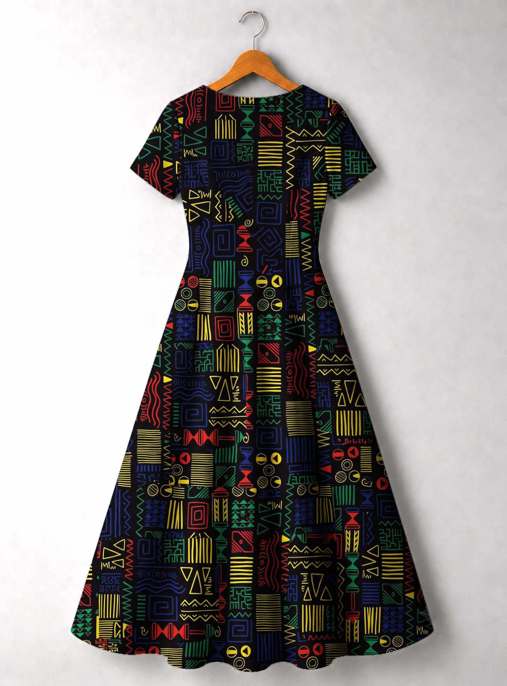 "Michoro" Short Sleeve Maxi Dress