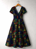 "Michoro" Short Sleeve Maxi Dress