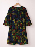 "Michoro" Stacked Ruffle Sleeve Dress Promo