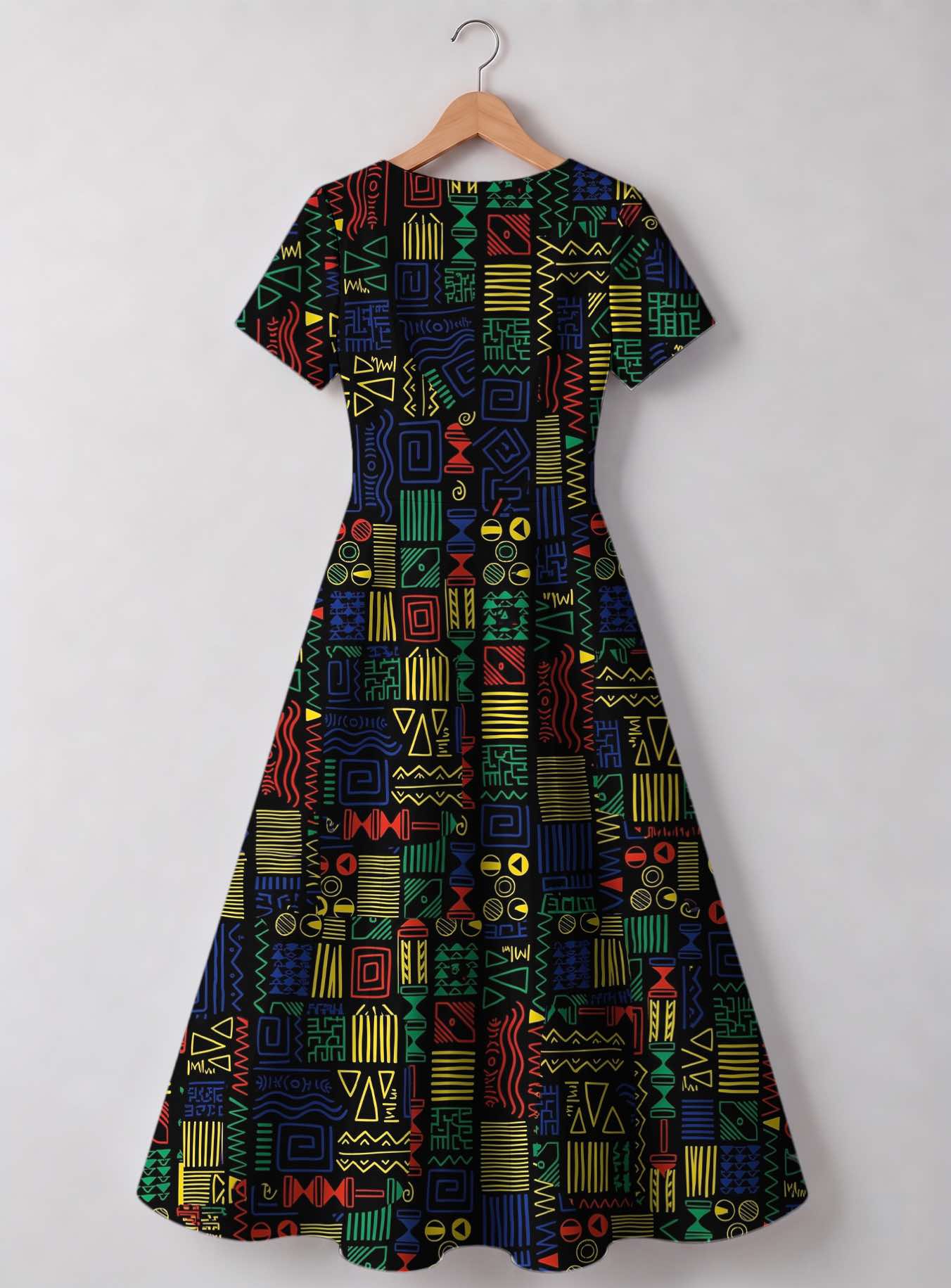 "Michoro" V Neck Midi Dress
