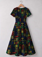 "Michoro" V Neck Midi Dress Promo