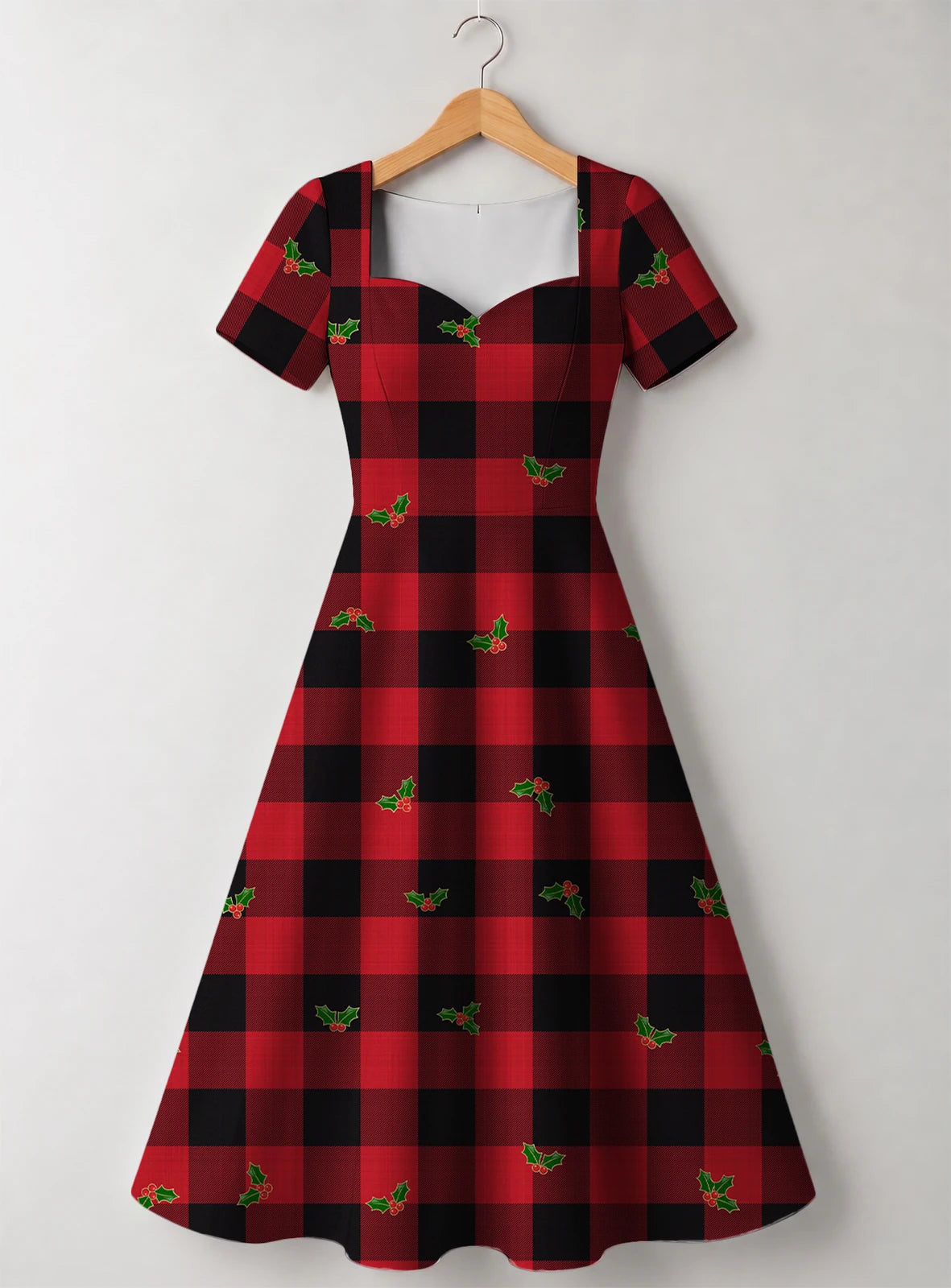 "Mikeka" Sweetheart Midi Dress — front flat