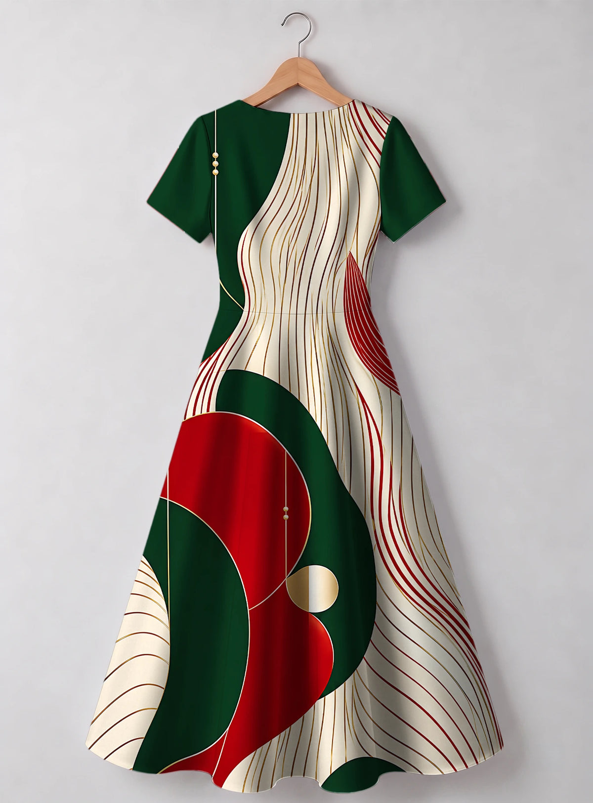 "Mikondo" Sweetheart Midi Dress — front view