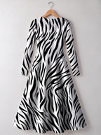 "Milia" Long Sleeve Sweetheart Midi Dress — back view