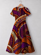 "Mionzi" Sweetheart Midi Dress — back view